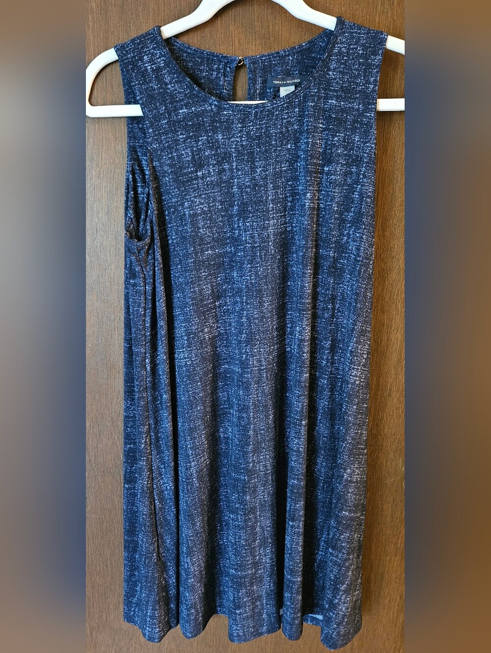 Tommy Hilfiger Navy Patterned Shift Dress